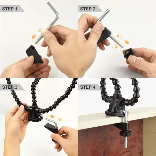 Miniatura 6 de Herramienta de soldadura de tercera mano, soporte para PCB, brazos flexibles, manos que ayudan a las manos, manualidades, joyería, pasatiempos