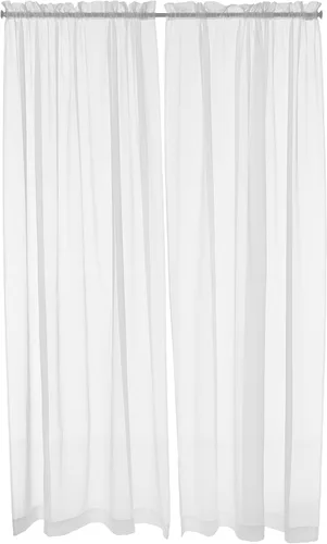 Pairs to Go Victoria - Cortinas de gasa modernas con bolsillo para cortinero, para ventana de sala de estar (2 paneles), 59 x 95 pulgadas, color