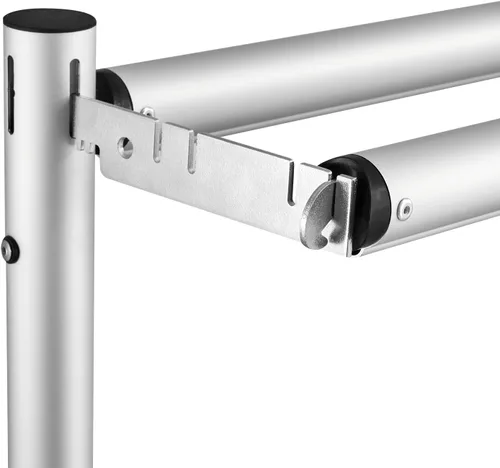 Miniatura 4 de Hecis Barras transversales ajustables para tuberías y cortinas, barra transversal de 6 a 10 pies, soporte de cortina para soporte de tubería