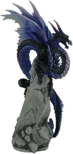 Miniatura 2 de Veronese Design Andrew Bill Sapphire Sentinel pintado a mano estatua de dragón azul