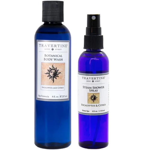 Miniatura 12 de Travertine Spray de ducha de vapor Spa, eucalipto y cítricos, 2 onzas.