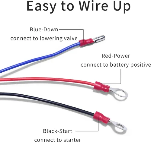 Miniatura 8 de ZCONIEY Interruptor de control remoto de 3 cables para remolque de descarga 12V para unidades de potencia de bombas hidráulicas de un solo efecto