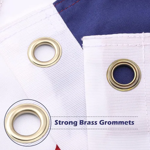 Miniatura 3 de Bandera de Estados Unidos plisada para exteriores, de 2 x 4 pies, bandera bordada con estrellas en Estados Unidos, de nailon Oxford para patriótica
