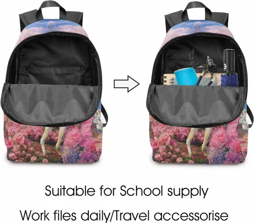 Miniatura 149 de Texto personalizado Elefante desgaste gafas mochila mochila mochila casual Daypack bolsa para mamá niñas, color86-4, Mochilas Daypack