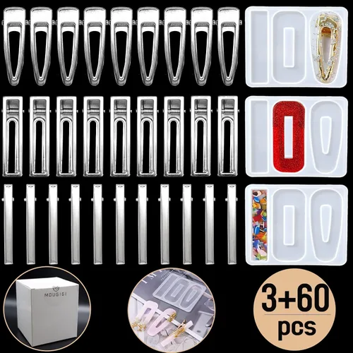 Miniatura 9 de MOUGIGI 120 pinzas para el cabello de metal dorado, pinzas de cocodrilo suaves para el cabello, diseño de pico de pato para una sujeción segura