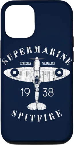 Miniatura 15 de iPhone 12 Pro Max Spitfire RAF Británico WW2 Fighter Aviation Case Supermarine Aviation
