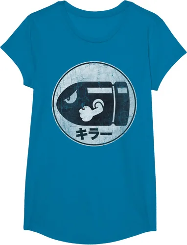 Miniatura 38 de Super Mario Camiseta con logotipo de Bullet Bill Distressed en Kanji