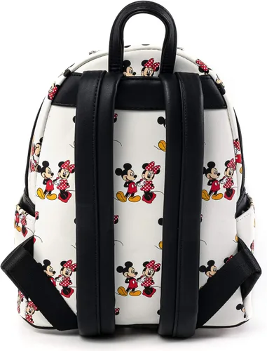 Miniatura 3 de Loungefly Disney Mickey and Minnie Mouse AOP - Bolso de hombro con doble correa para mujer Multi