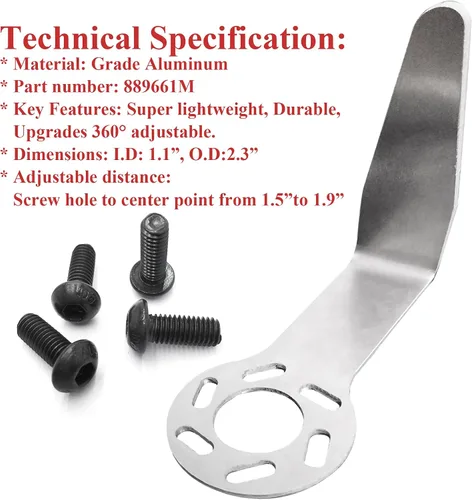 Miniatura 3 de Gancho de riel 889661M para colgador de herramientas Metabo HPT Compatible con Hitachi, aluminio ligero, ajuste amplio con distancia ajustable desde