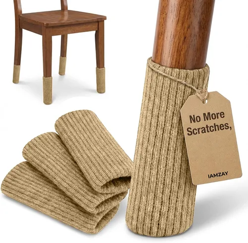 Miniatura 22 de 16 Piezas Protectores de Calcetines para Patas de Silla Premium Color Verde Aguamarina para Suelos de Madera Dura - No se Caen Fácilmente - Muy
