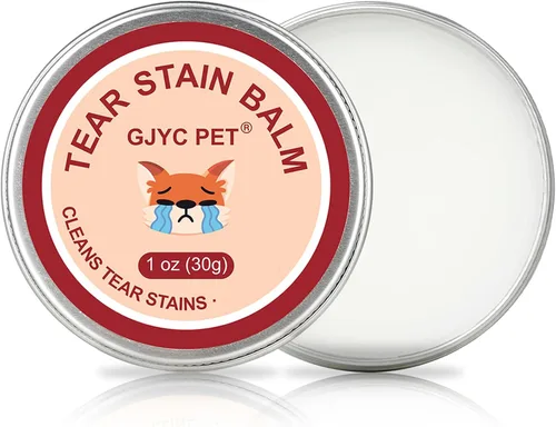 Bálsamo removedor de manchas de lágrimas para mascotas, 1 oz (30 g), cuidado de ojos natural a base de plantas para perros y gatos, limpia y