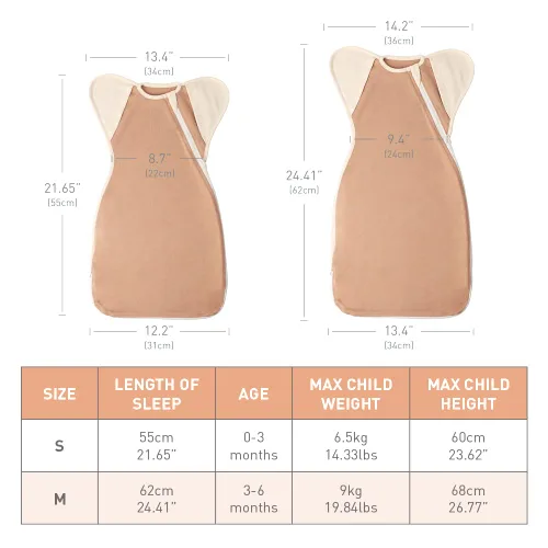 Miniatura 6 de Manta Envolvente de Algodón Suave Premium, Saco de Dormir con Diseño de Brazos Arriba, 2 Paquetes 3-6 Meses, Manos Arriba Transiciones de 3 Vías a