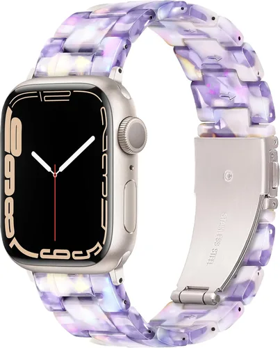 Miniatura 9 de Bandas para Apple Watch Light House - Correas de resina ligera de moda para iWatch para mujeres y hombres 38mm/40mm/41mm/42mm (Series 11 10)