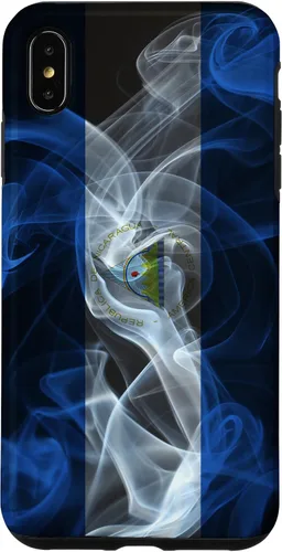 Miniatura 11 de iPhone 13 Pro Max Smoky Nicaragua Flag - Funda de orgullo nicaragüense estilo humo