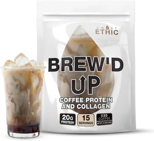 Miniatura 6 de Sweat Ethic Brew'D UP - Café con proteína de colágeno, aislado de suero de leche y péptidos de colágeno, cafeína natural, baja lactosa, sin azúcar