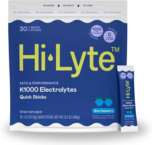 Miniatura 9 de Hi-Lyte K1000 - Mezcla de electrolitos en polvo, naranja Keto y rendimiento, 50 porciones