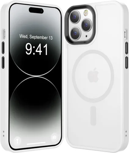 Miniatura 86 de Fuerte magnético para iPhone 11, compatible con Magsafe, [resistente a caídas de 13 pies] Funda trasera translúcida mate con sensación de piel