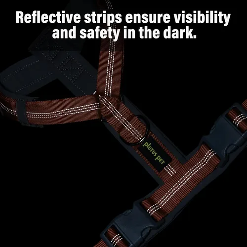 Miniatura 38 de Arnés para perro Plutus Pet sin tirón, arnés ajustable de nylon con acolchado suave, arnés para perro reflectante y resistente para perros pequeños