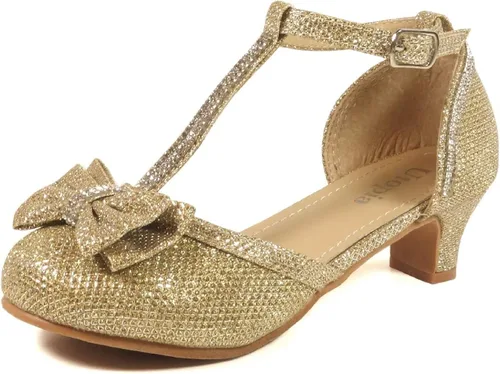 Nova Utopia - Zapatos de tacón bajo para niñas pequeñas, 1 a 3 años, con adorno de flor, tipo sandalia (talla 9-4)