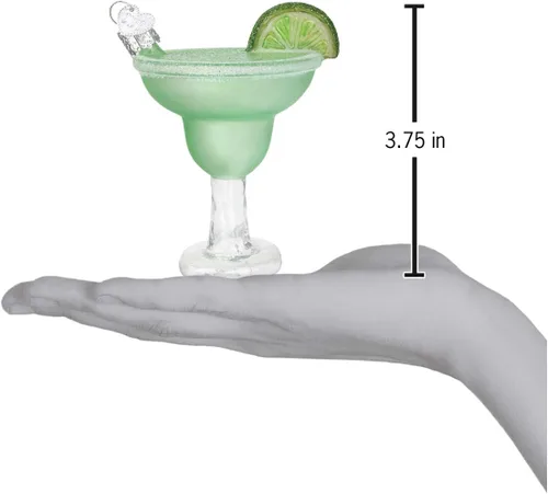 Miniatura 3 de Old World Christmas Margarita - Adorno de vidrio soplado para árbol de Navidad, decoración navideña artesanal, colección de bebidas para adultos