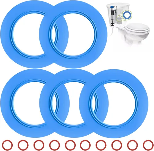 Sello de válvula de descarga para inodoro American Standard y Eljer, paquete de 5 piezas de inodoro para 7301111-0070A Kit de repuesto de válvula de