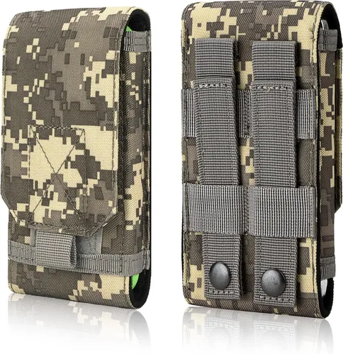 Miniatura 13 de Funda táctica Molle para teléfono, bolsa universal para cinturón para iPhone 17 Pro Max/17 Pro/17/16 Pro Max/15 Pro Max/14 Pro Max/13/12, Samsung