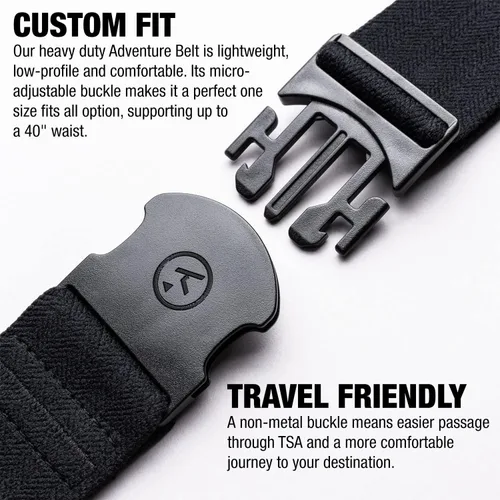 Miniatura 4 de Arcade The Original Unisex Adventure Belt, Repreve Elastic Webbing, Non-Metal Travel Friendly Buckle