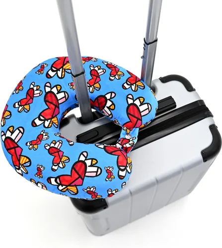 Miniatura 6 de BRITTO Romero - Almohada de cuello de espuma viscoelástica de viaje - corazones voladores