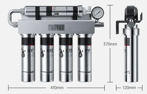 Miniatura 3 de PaniFlow - Sistema de filtro de agua, purificador de agua de ultrafiltración de 5 etapas para fregadero, 90 L/H, purificador de agua instantáneo sin