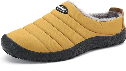 Mishansha Botas de nieve para hombre y mujer, botines cálidos, impermeables, cómodas, sin cordones, con forro de piel para exteriores, zapatos de