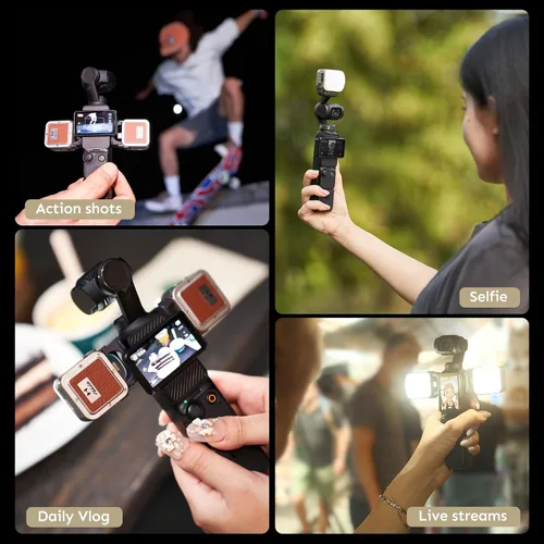 Miniatura 2 de Harlowe Atom 2 Pocket Duo Kit - Mini luz magnética para cámara de 2 W - Luz de llenado con sensor de movimiento recargable tipo C para vlogging