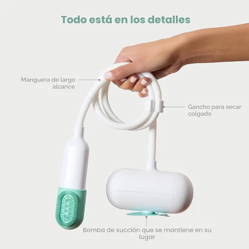 Miniatura 5 de Frida Baby Control The Flow - Accesorio rociador para bañera de bebé, cabezal de ducha con masajeador de cuero cabelludo, controla el flujo de agua