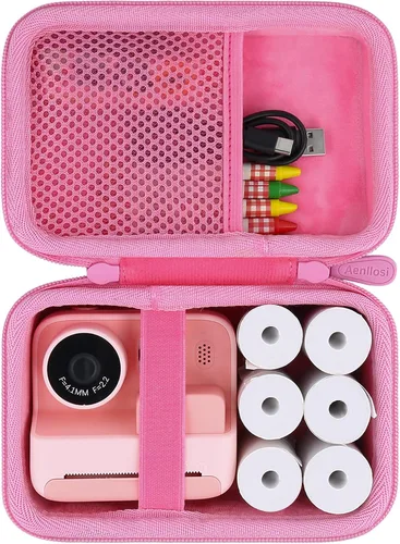 Aenllosi Funda rígida para cámara Dylanto/Meetrye/Anchioo Kids de impresión instantánea, bolsa de cámara para cámara de video infantil y 6 piezas de