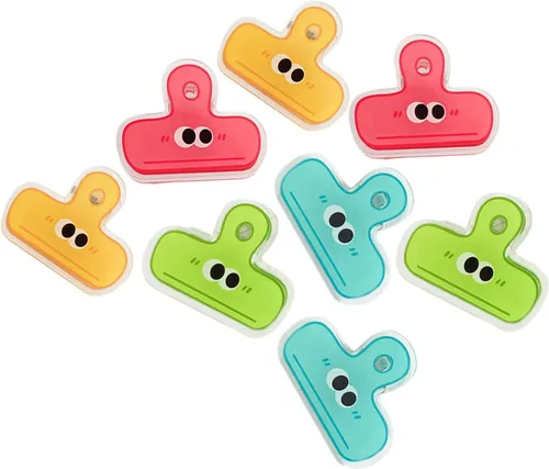 Miniatura 6 de NOLITOY Clip de ojo pequeño lindo carpeta bolsa de alimentos clips bolsa de café clips pequeños clips clips de papel clip plástico chica corazón