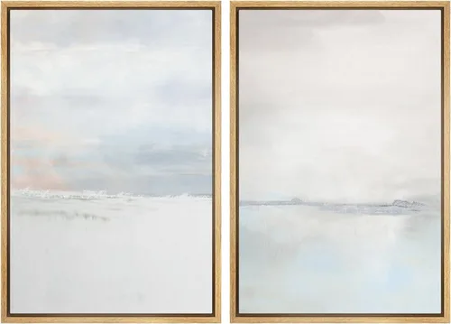 Miniatura 87 de SIGNWIN Lienzo enmarcado para pared, ilustraciones abstractas texturizadas en tonos beige terrosos, arte moderno, decorativo, contemporáneo