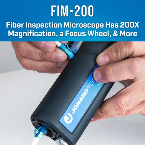 Miniatura 3 de Jonard Tools Kit de limpieza e inspección del conector de fibra óptica TK-188 con microscopio 200x