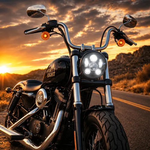 Miniatura 3 de Eagle Lights 5 Daymaker Faro delantero de proyección LED, 3/4 pulgadas, negro - Generation III para Harley Sportster, Dyna otros.