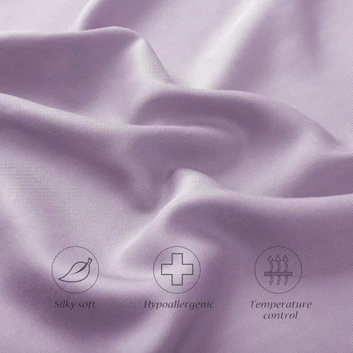 Miniatura 3 de ELIBABA Funda de almohada refrescante de bambú para dormir de lado, tamaño king, 20 x 36 pulgadas, lila claro Morado claro