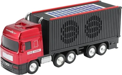 Miniatura 8 de Altavoz Bluetooth de camión retro alimentado por energía solar, altavoz inalámbrico portátil para automóvil, estéreo HD, emparejamiento TWS, radio