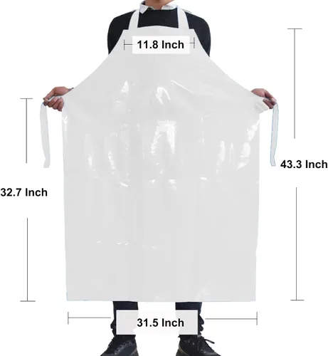 Miniatura 3 de ELEBOX Delantal impermeable a prueba de aceite delantal utilitario delantal resistente a productos químicos con manga delantal de trabajo ultra