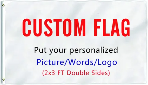 Bandera Personalizada de 2 x 3 Pies para Interiores y Exteriores Diseño Personalizado Bandera de Foto Texto o Logo Fiesta Universidad Habitación de