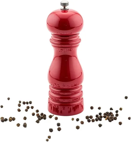 Restaurantware Molinillo de pimienta francés clásico de 6 pulgadas: perfecto para restaurantes, cafeterías y eventos con catering, molinillo de Rojo