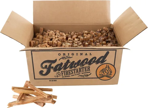 Miniatura 10 de Fatwood - Palos de inicio de fuego, caja de 10 libras, para interiores o exteriores, 100% naturales, iniciadores de fuego de pino para fogatas