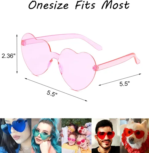 Miniatura 2 de Gafas de sol para mujer y niña, accesorios de neón de los años 80, recuerdo de fiesta, en forma de corazón, traje para amantes