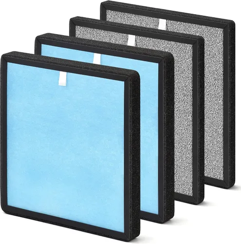 Filtro de repuesto HJ-H23 compatible con Hejiko HJ-H23 Air Pu-rifier, combina con el modelo No. HJ-H23-RF, 2 juegos de filtros HJ-H23 extraíbles que