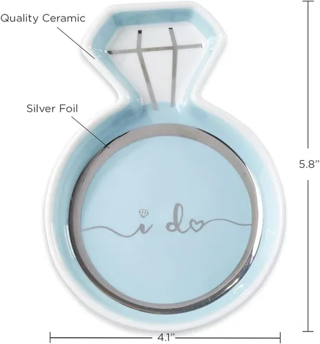 Miniatura 6 de Kate Aspen Plato para bisutería, regalo de boda, bandeja decorativa, soporte para anillos de boda, bandeja de joyería, decoración del hogar