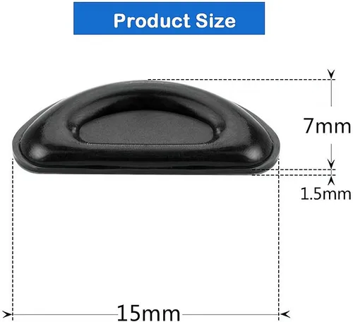 Miniatura 5 de BEHLINE - Almohadillas para la nariz para anteojos, adhesivo antideslizante, pieza de nariz, de silicona suave, fuertes y adhesivas, en forma de D