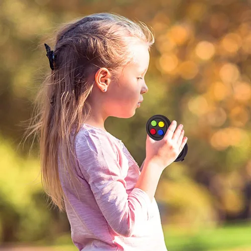 Miniatura 5 de Mini Fidget botón controlador pad juguetes para niños adultos con ansiedad y autismo (negro y mezcla)