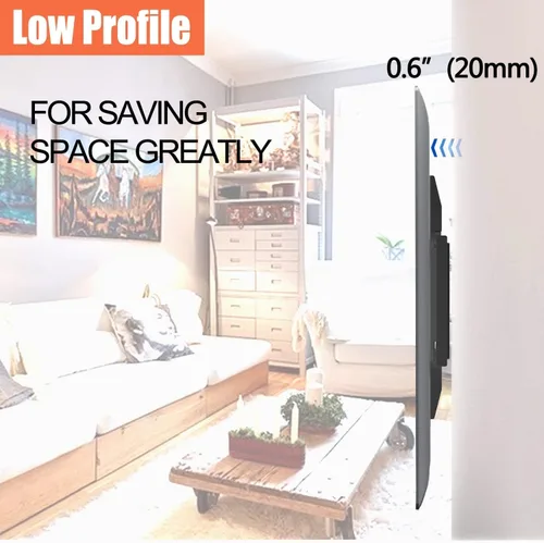 Miniatura 4 de Soporte fijo para monitor de TV para la mayoría de monitores de TV curvados planos de 14-42 pulgadas de 19, 24, 32, 40 pulgadas, montaje