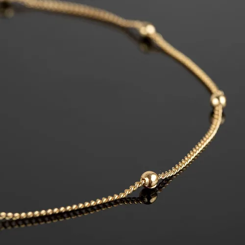 Miniatura 5 de Cadena de latón chapada en oro de 18 quilates de 5 metros/16.4 pies para hacer joyas, cadena de cuentas de oro claro para mujeres, cadena de Cuentas